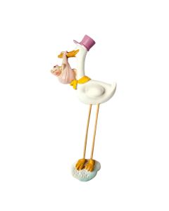 Pita on stork pink hat magnet+ring 12cm