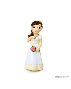 Resin magnet romantic communion girl, 6cm