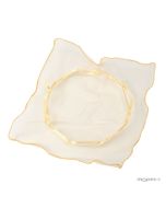 Pañuelo-bolsa cristal oro 23x23cm., min.8