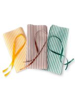 Bolsita vichy rayas 7x14cm, 24 unidades, varios colores disponibles