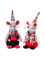 Ratoncito pajarita y bufanda a cuadros 17cm. stdo., min.2