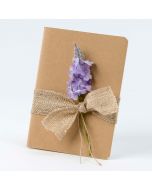 Libreta pequeña flor lavanda 10,3 x 14,4 cm.