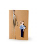 Libreta grande adornada niño Comunión con pelota