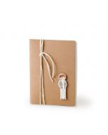 Piccolo blocco note decorato con bambino Comunione & foulard