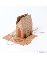 Boîte maison de pain d'épice de Noël 7x10,5x5cm.
