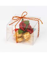 Box with 3 roses and 5 chocolates