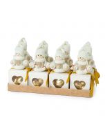 Expositor 8 cajas niño y niña jersey blanco 4 cora-choc