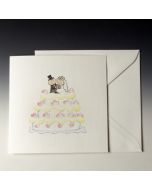 Invitación de boda Pit&Pita pastel con sobre