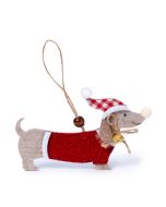 Ciondolo bassotto cappello di Babbo Natale, min.6