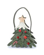 Cesto fieltro verde Árbol 18cm.