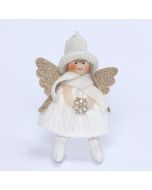 Colgante angelita con alas doradas 13cm.