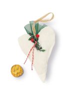 Ciondolo cuscino cuore decorazione di natale 1 cioccolato