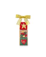 Estuche lazo oro 3 napolitanas Estrella, Regalos, Corazón
