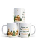 Magic Christmas Village Ceramic Mug Multilingual