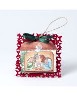 Dessous de verre rouge et aimant en bois Pit&Pita Noel