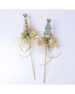 Pic madera árbol regalos/estrella 3bombones 34cm. min.4
