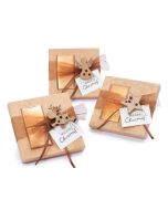 Caja 2 napolitanas con pinza reno, estrella, ángel y tarjeta