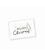 Carte Merry Christmas avec arbre de Noël