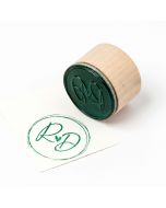 Sello logo boda personalizado iniciales 3,5Øx2,5cm.