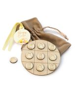 Juego 3 en raya Pascua en madera tarjeta Feliz Pascua