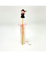 Lápiz madera Pita graduado 24cm. con 3 peladillas choc.