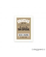 Tarjeta prec. retro cómplices marrón,1hj=36min.5