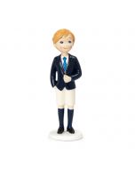 Figura pastel Comunión niño rubio pantalón corto 16cm.