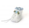 Blue crochet baby shoe 3,5x4x5cm