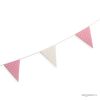 Decorative flags ivory and pink 12x16x180cm