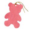 Ciondolo decorativo orsacchiotto tessuto rosa, 8cm.