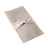 Linen and crochet envelope for cutlery 11x22cm