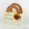 Sunflower felt basket 16cm(handles)x12cm SWEET PRICE