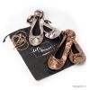Foldable ballerinas silver and copper L size with heels bag
