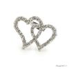 Glitters hearts brooch 3,4x2,5cm