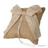 Rustic rings pillow with knot 20x20cm
