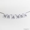 Drapeaux décoratifs MR & MRS 10,5x14cm