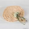 Woven palm fan 13x14cm with decoration
