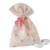 Cotton bag pink stars with dummy 5 sugar-coated chocolats