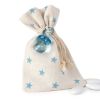 Cotton bag blue stars with dummy 5 sugar-coated chocolats