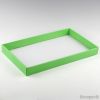 Lux green patent leather carton tray 27x46x4,5cm