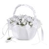 Basket with 36 white flower pins