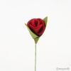 Rosa roja fieltro, 13,5cm, min.12