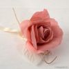 Flor de lino color rosa 11diamx18cm. min.12