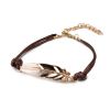 Metallic gold feather bracelet