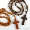 Wooden rosary two tone