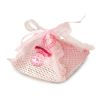 Rafia pink bag with dummy and 3 sug. coated choc.S.PRICE