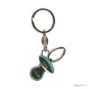 Blue metal Pacifier key ring