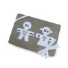 Metal coasters with decorative card 11x8cm