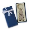 Llavero comunión niño en estuche regalo azul adornado