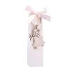 Metal key ring girl with candle and box 5 candies
